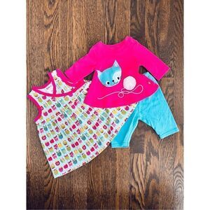 Zutano Baby Girl Infant 0-6 Months Knit Dress Top Pants Clothing Lot Bundle